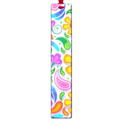 Floral Paisley Background Flower Yellow Large Book Marks by HermanTelo