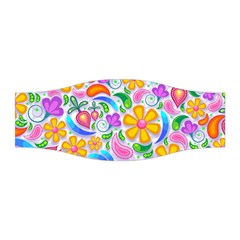 Floral Paisley Background Flower Yellow Stretchable Headband by HermanTelo