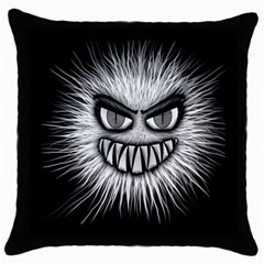 Monster Black White Eyes Throw Pillow Case (black) by HermanTelo