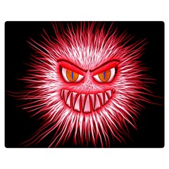 Monster Red Eyes Aggressive Fangs Double Sided Flano Blanket (medium)  by HermanTelo