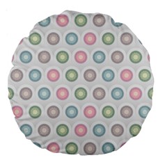 Seamless Pattern Pastels Background Pink Large 18  Premium Flano Round Cushions by HermanTelo