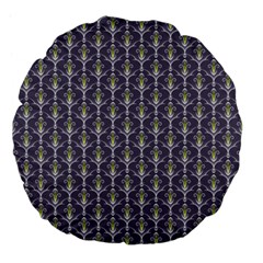 Seamless Pattern Background Fleu Large 18  Premium Flano Round Cushions by HermanTelo