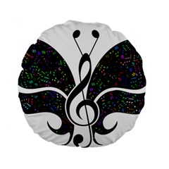 Butterfly Music Animal Audio Bass Standard 15  Premium Flano Round Cushions