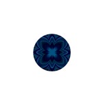 Blue Geometric Flower Dark Mirror 1  Mini Magnets