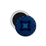 Blue Geometric Flower Dark Mirror 1.75  Magnets