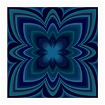 Blue Geometric Flower Dark Mirror Medium Glasses Cloth