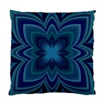 Blue Geometric Flower Dark Mirror Standard Cushion Case (Two Sides)