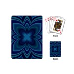 Blue Geometric Flower Dark Mirror Playing Cards (Mini)