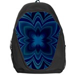Blue Geometric Flower Dark Mirror Backpack Bag