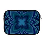 Blue Geometric Flower Dark Mirror Apple MacBook Pro 17  Zipper Case