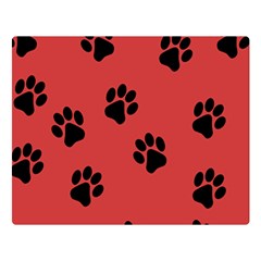 Paw Prints Background Animal Double Sided Flano Blanket (large)  by HermanTelo