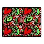 Seamless Heart Love Valentine Double Sided Fleece Blanket (Small)  45 x34  Blanket Back