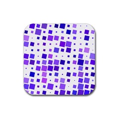 Square Purple Angular Sizes Rubber Coaster (square)  by HermanTelo