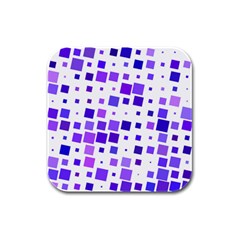 Square Purple Angular Sizes Rubber Square Coaster (4 Pack)  by HermanTelo
