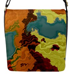 Map Geography World Yellow Flap Closure Messenger Bag (s)