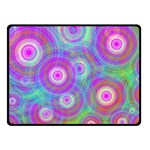 Circle Colorful Pattern Background Double Sided Fleece Blanket (Small)  45 x34  Blanket Back