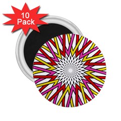 Sun Abstract Mandala 2 25  Magnets (10 Pack)  by HermanTelo