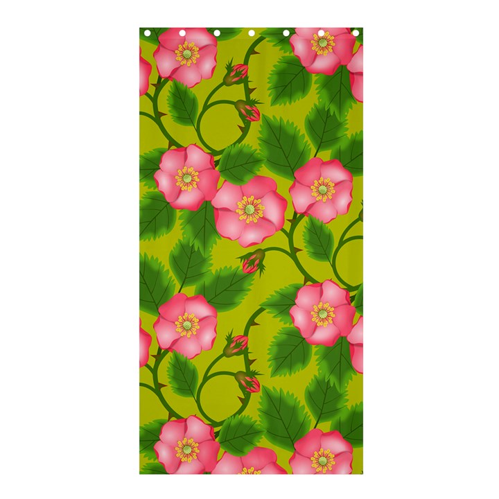 Roses Flowers Pattern Bud Pink Shower Curtain 36  x 72  (Stall) 