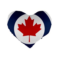 Roundel Of Canadian Air Force Standard 16  Premium Flano Heart Shape Cushions by abbeyz71