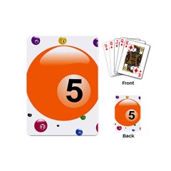 Billiard Ball Ball Game Pink Orange Playing Cards (mini) by HermanTelo