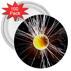 Abstract Exploding Design 3  Buttons (100 Pack)  by HermanTelo