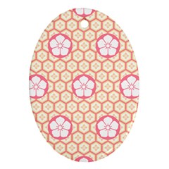 Floral Design Seamless Wallpaper Ornament (oval)