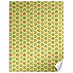 Hexagonal Pattern Unidirectional Yellow Canvas 18  X 24  by HermanTelo