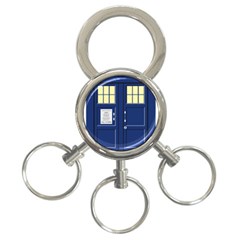 Tardis Doctor Who Time Travel 3-ring Key Chain by HermanTelo