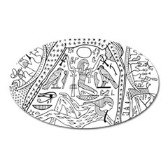 Egyptian Hieroglyphics History Seb Oval Magnet