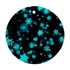 Background Black Blur Colorful Ornament (round)