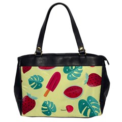Watermelon Leaves Strawberry Oversize Office Handbag by Pakrebo