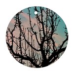 Fruit Tree Silhouette Aesthetic Ornament (Round) Front