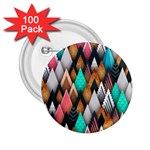 Abstract Triangle Tree 2.25  Buttons (100 pack) 