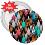 Abstract Triangle Tree 3  Buttons (10 pack) 