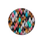 Abstract Triangle Tree Rubber Coaster (Round) 