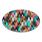 Abstract Triangle Tree Oval Magnet