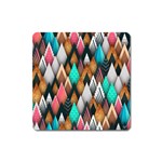 Abstract Triangle Tree Square Magnet