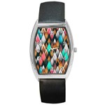 Abstract Triangle Tree Barrel Style Metal Watch