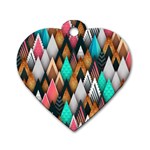 Abstract Triangle Tree Dog Tag Heart (One Side)