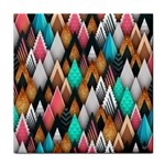 Abstract Triangle Tree Face Towel