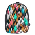 Abstract Triangle Tree School Bag (Large)