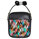 Abstract Triangle Tree Girls Sling Bag