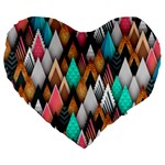 Abstract Triangle Tree Large 19  Premium Heart Shape Cushions
