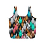 Abstract Triangle Tree Full Print Recycle Bag (S)