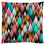 Abstract Triangle Tree Large Flano Cushion Case (One Side)