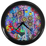 Abstract Forest  Wall Clock (Black)