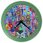 Abstract Forest  Color Wall Clock