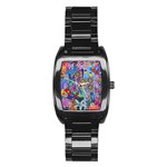 Abstract Forest  Stainless Steel Barrel Watch