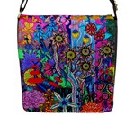 Abstract Forest  Flap Closure Messenger Bag (L)