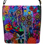 Abstract Forest  Flap Closure Messenger Bag (S)